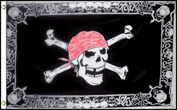 Pirate Flag With Border  Flag Outlet – Flag Outlet Ltd.