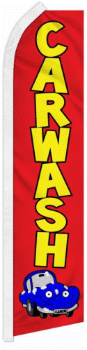 Banner, Blade 11.5'x2 .5' Car Wash Red