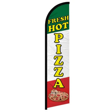 Feather banner, 11.2'x2.5' Fresh Hot Pizza