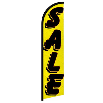 Feather banner, 11.2'x2.5' Sale Yellow